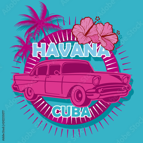 imagen de la ciudad de La Havana en la isla caribeña de Cuba 