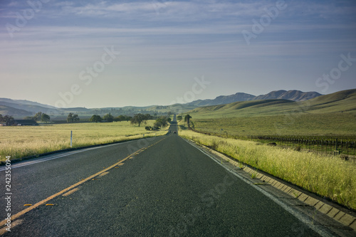 Driving through the countryside, California