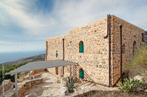 Fototapeta Naklejka Na Ścianę i Meble -  Traditional houses in Avgonyma of Chios, Greece