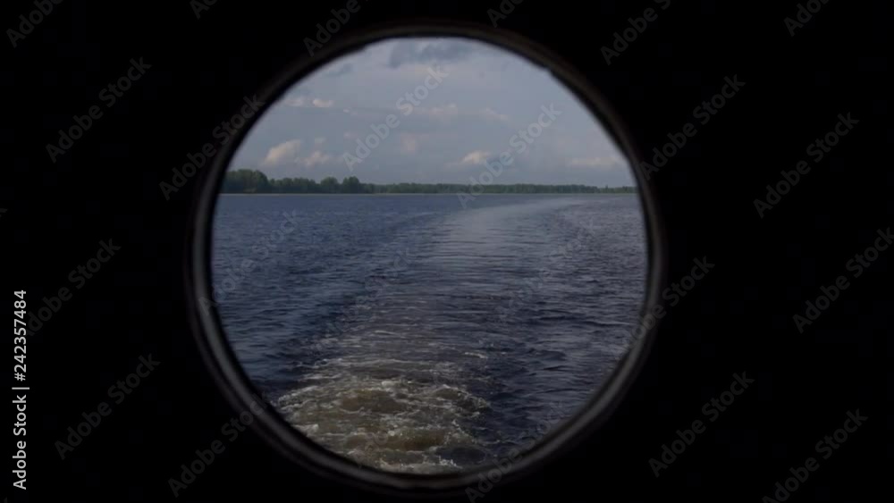 Peals Of Waves From The Ship In The Round Window Porthole Peals Of Waves From The Ship In The Round Window Porthole
