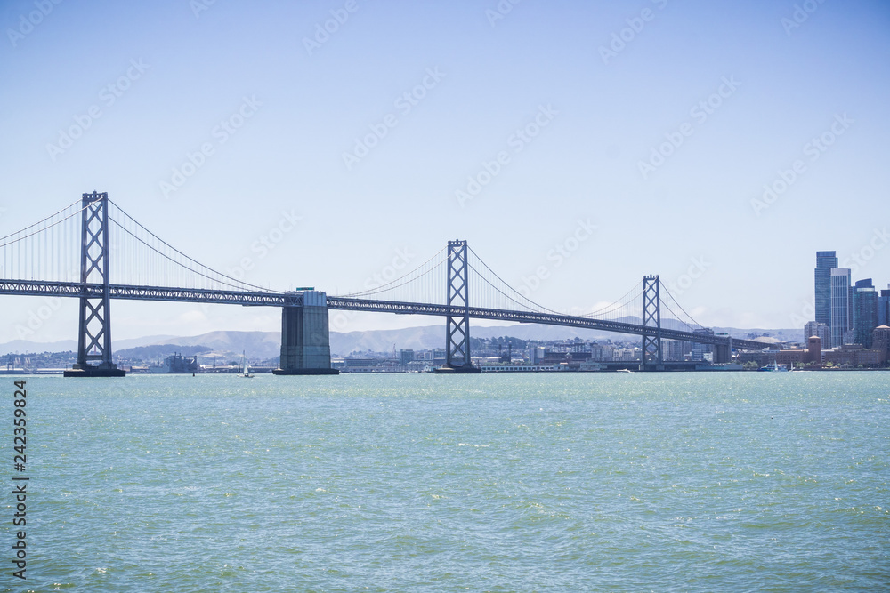 The Bay Bridge spanning from Yerba Buena Island to San Francisco