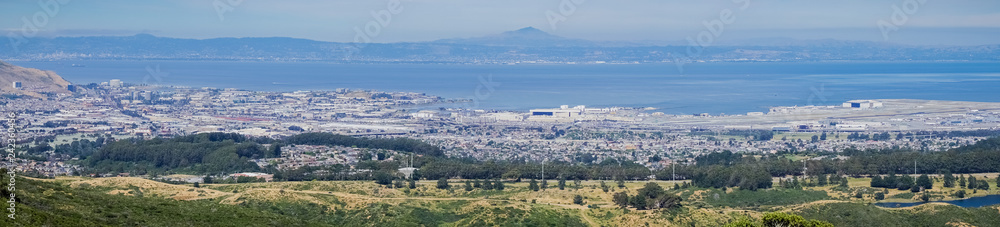 View towards San Francisco airport, California