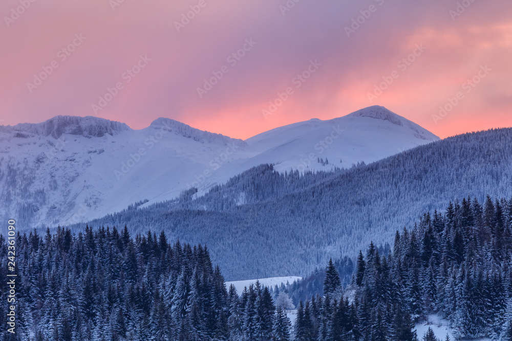 sunrise in Bucegi Mountains, Romania