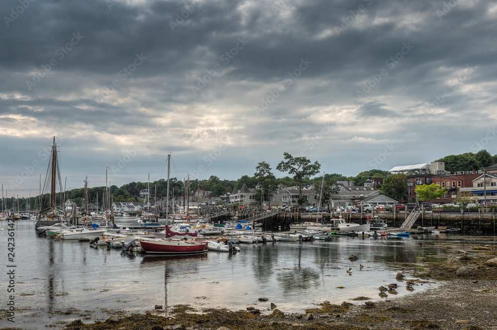 Fototapeta premium Camden Harbor at Low Tide
