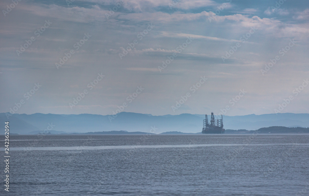 Oil platform close to the shore Oil platform close to the shore