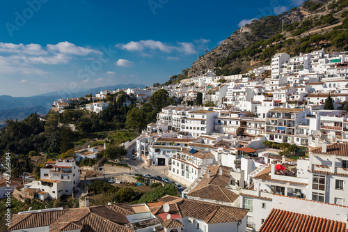 Fototapeta Panoramic view of Mijas village in Malaga province, Spain
