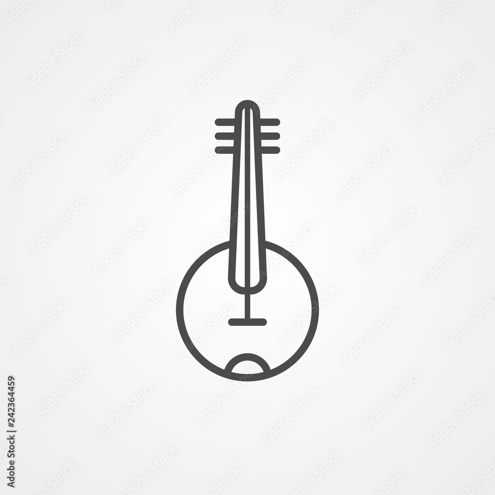 Banjo vector icon sign symbol Banjo vector icon sign symbol