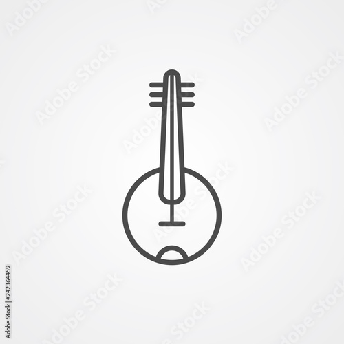 Banjo vector icon sign symbol