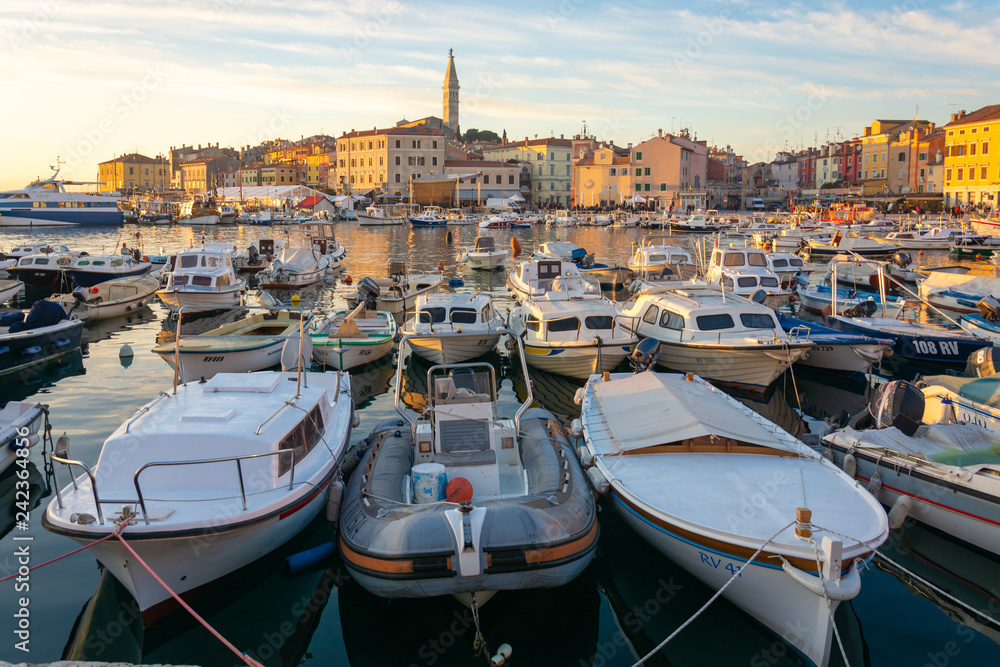 Boats at Rovinj harbour