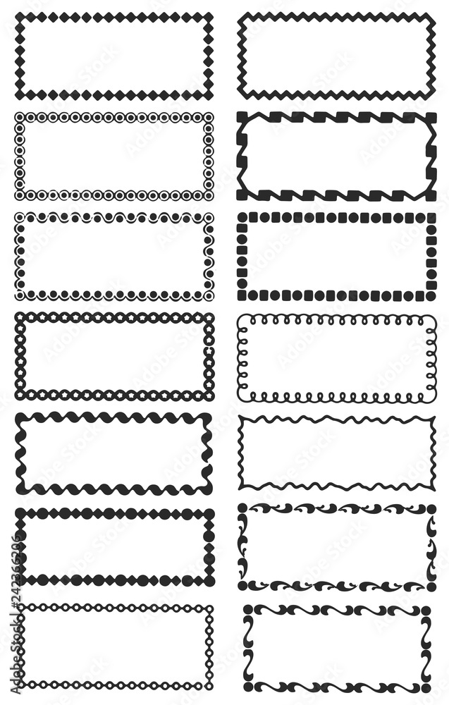 Fototapeta premium Vintage frame decoration design elements set #isolated #vector