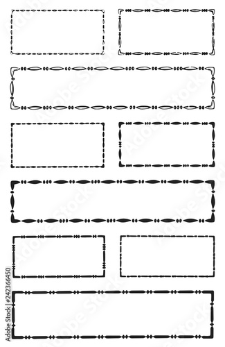 Vintage frame decoration design elements set #isolated #vector