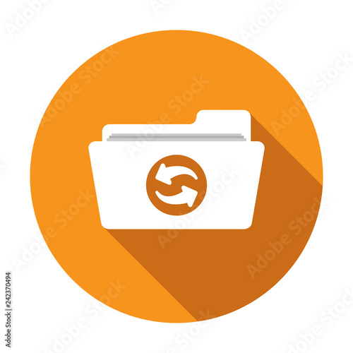 Folder refresh reload renew sync synchronize update icon. Vector icon