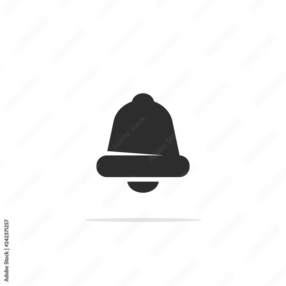 Monochrome vector illustration of a bell icon. Monochrome vector illustration of a bell icon.