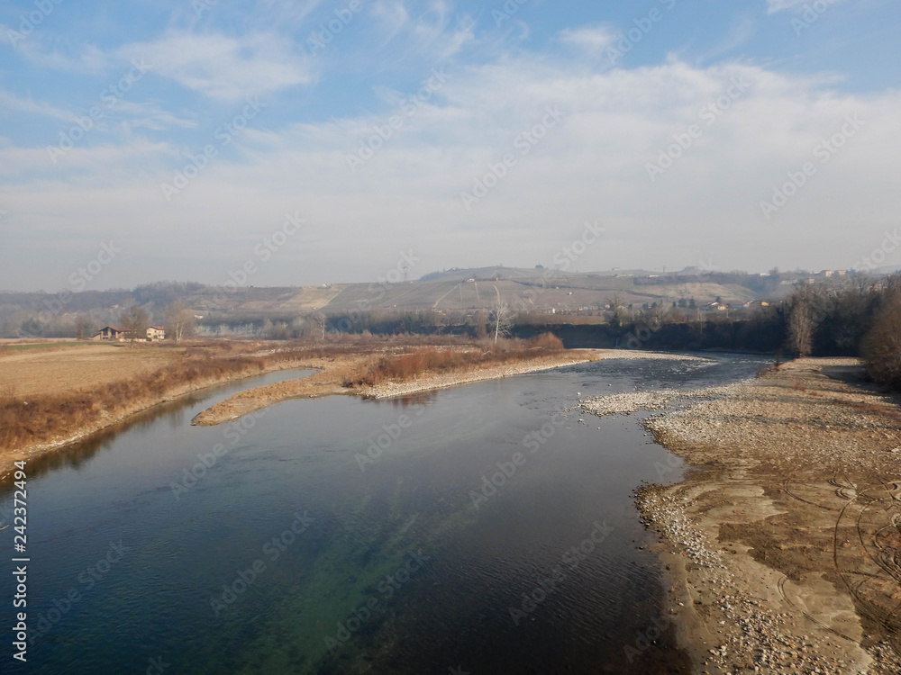 Tanaro river near Farigliano, Piedmont - Italy