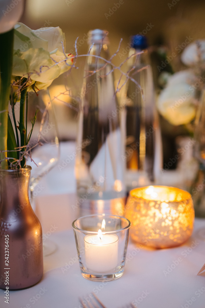 Table decorations at a wedding Table decorations at a wedding
