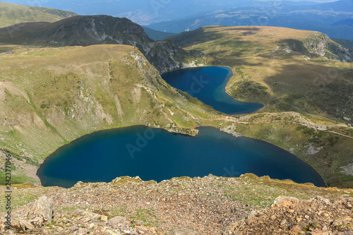 Fototapeta Naklejka Na Ścianę i Meble -  Summer view of  The Kidney and  the Eye lakes, Rila Mountain, The Seven Rila Lakes, Bulgaria