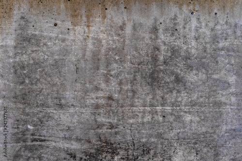 Aged concrete with orange stains patterns and cracks - high quality texture / background
