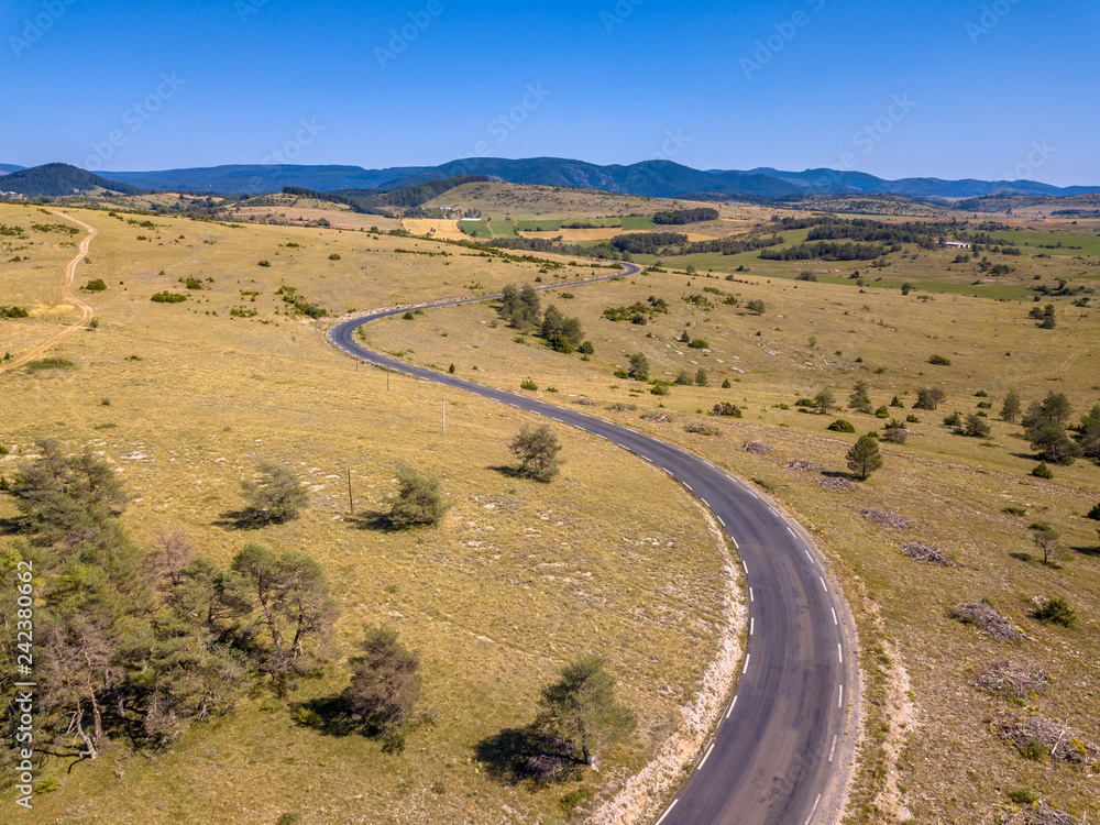 Sealed road Cevennes Sealed road Cevennes