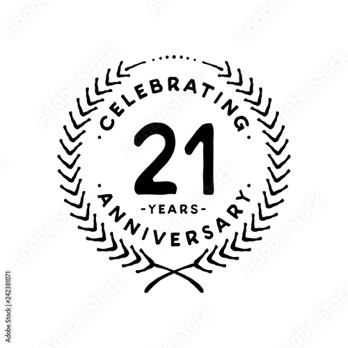 21 years design template. 21st vector and illustration 