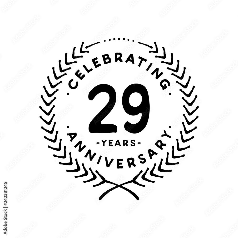 29 years design template. 29th vector and illustration 29 years design template. 29th vector and illustration