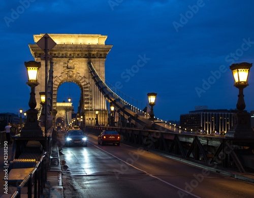 Photography Night landscape in gothic Budapest