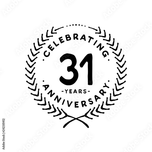 31 years design template. 31st vector and illustration 