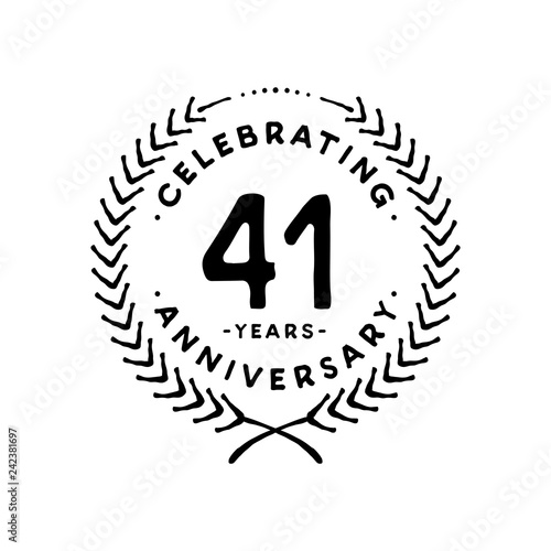41 years design template. 41st vector and illustration 