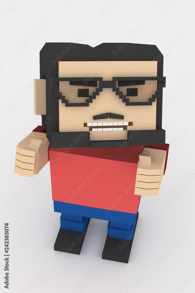Man with thumb up high resolution 3d rendering Man with thumb up high resolution 3d rendering
