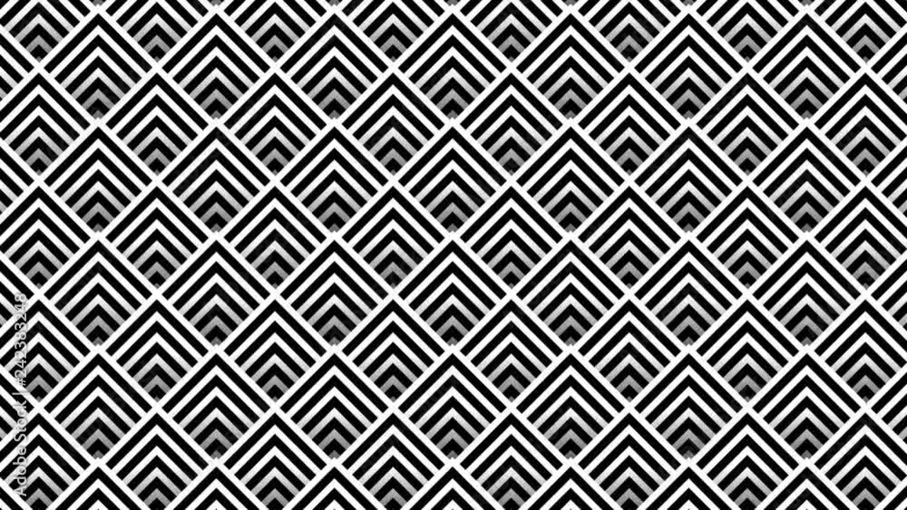 Black and white animated background featuring a seamless pattern of multiple triangle shapes. Black and white animated background featuring a seamless pattern of multiple triangle shapes.
