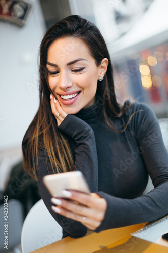 Business woman in cafe