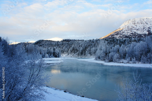 kenai river Alaska in the winter