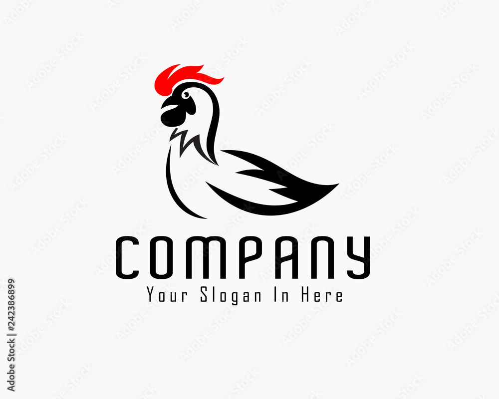 Obraz premium meat chicken template logo design inspiration