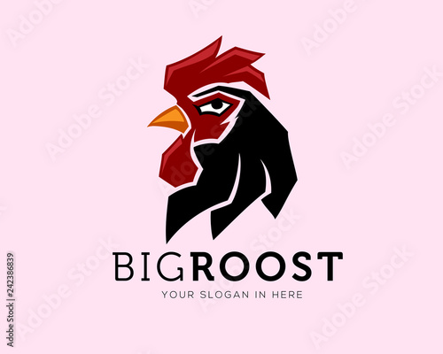 Head rooster template logo design inspiration
