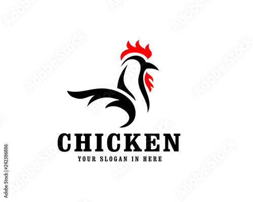 chicken art logo template design inspiration