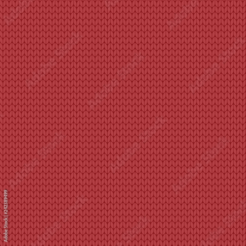 knitting pattern ornament seamless . vector repeatablle illustration of realictic flat knit texture for wallpaper background red terracotta brick color . textile fabric or wrapping paper 