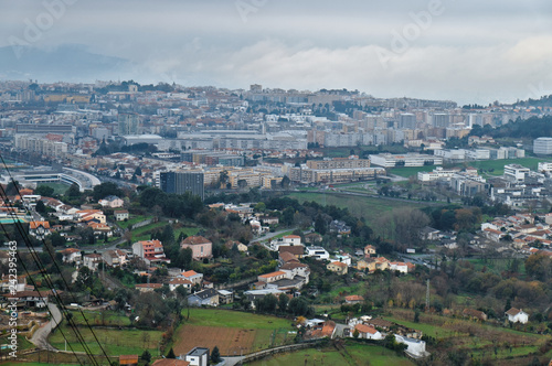Overview of the city of Braga from Bom Jesus sanctuary