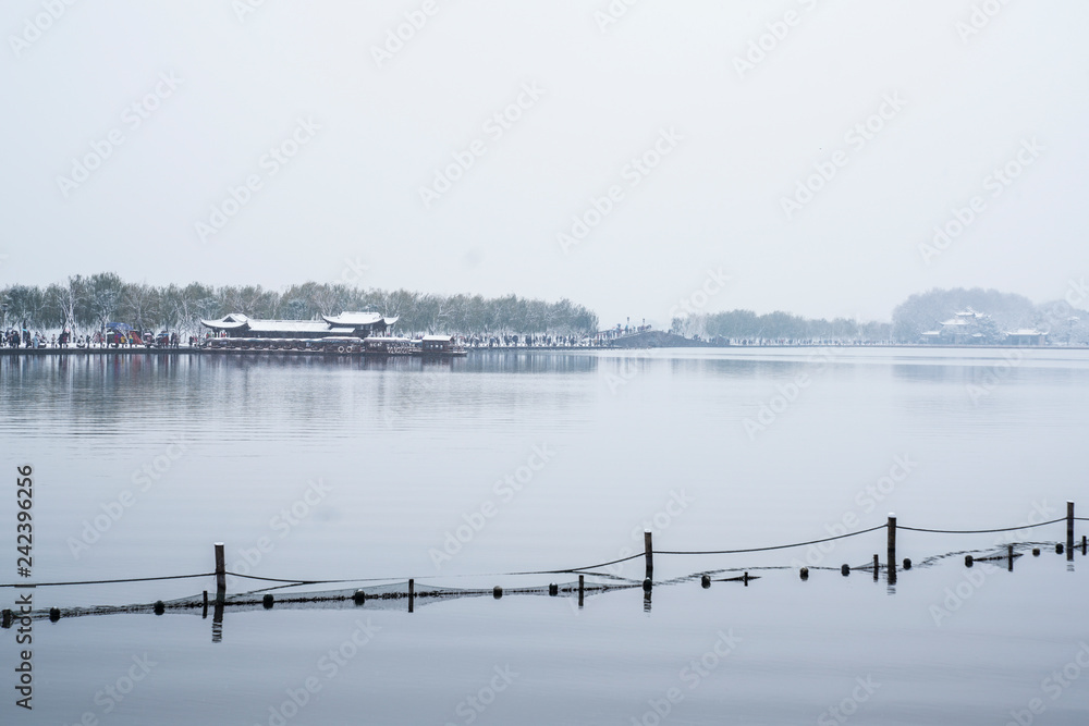 Snowscape of West Lake in Hangzhou
