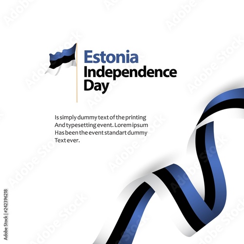 Estonia Independence Day Vector Template Design Illustration photo