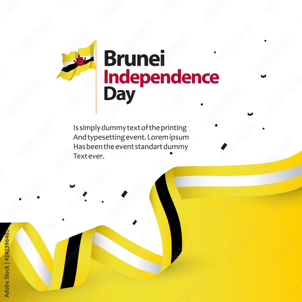 Brunei Independence Day Vector Template Design Illustration Brunei Independence Day Vector Template Design Illustration