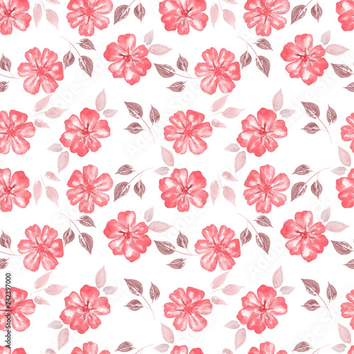 Seamless Floral Pattern watercolor