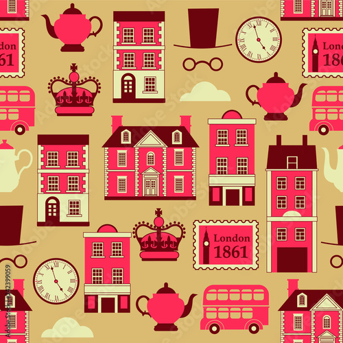 british vector retro pattern