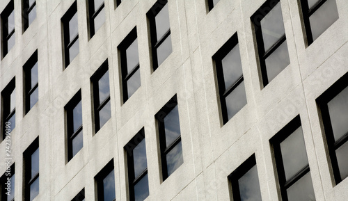 Closeup window of building exterior