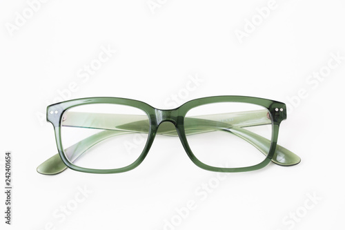 Schilderij op canvas Green Acetate Eyeglasses