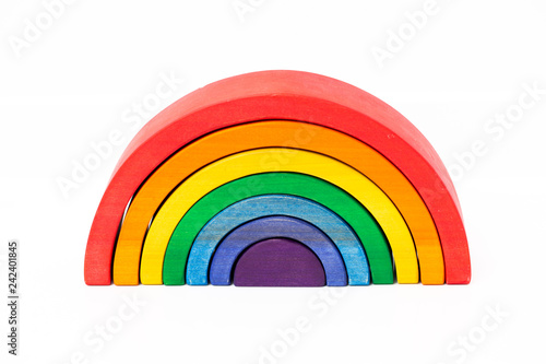 Wooden Stacking Rainbow Toy photo