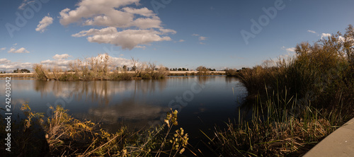 Panoramo of the Sepulveda Basin wildlife refuge in Los Angeles california. 