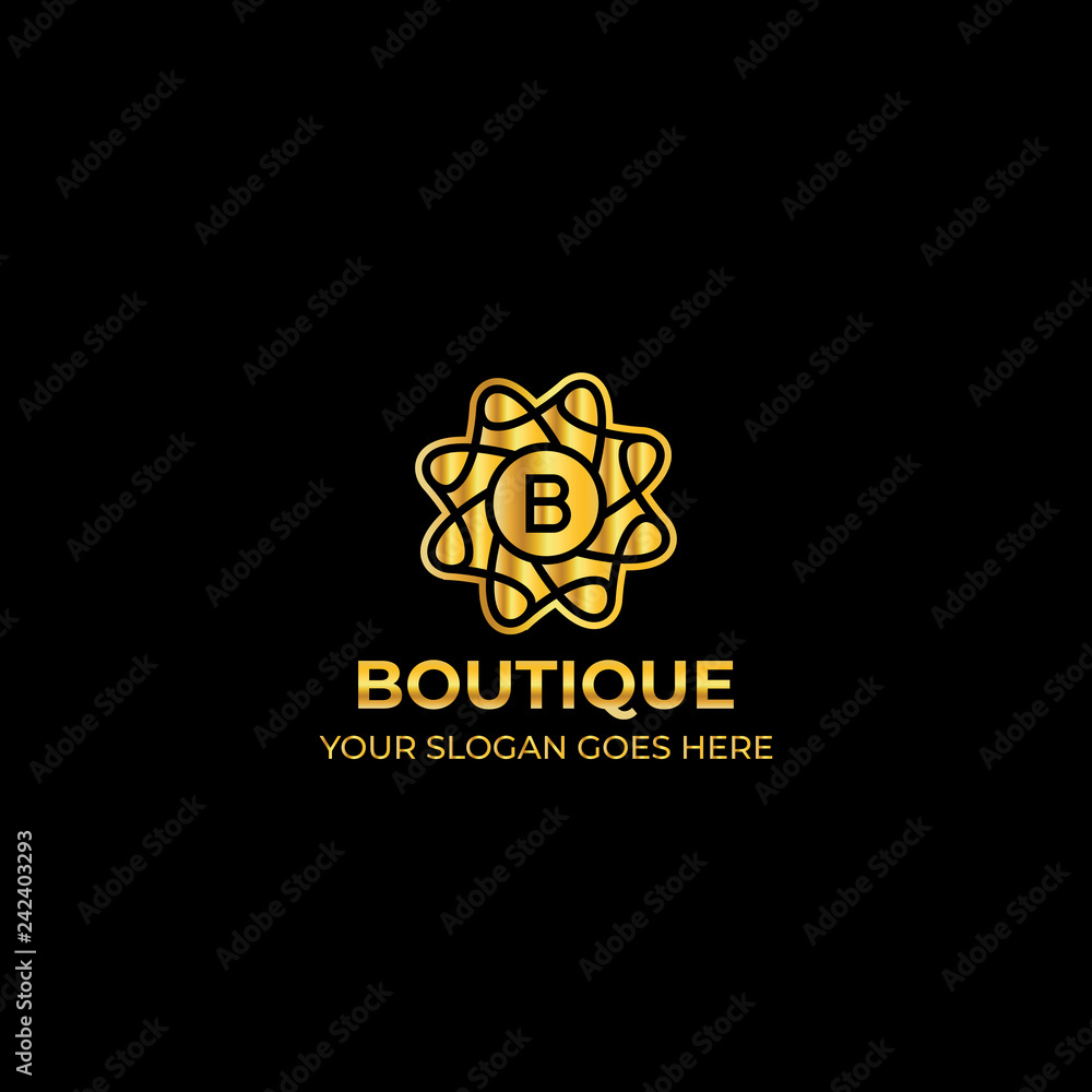 Logo template nature gold color symbol luxury elegant beauty fashion boutique flower - Vector Logo template nature gold color symbol luxury elegant beauty fashion boutique flower - Vector