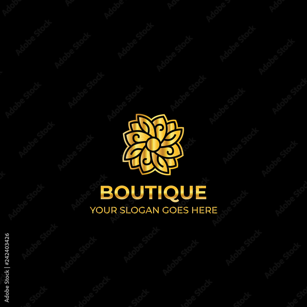 Logo template nature gold color symbol luxury elegant beauty fashion boutique flower - Vector Logo template nature gold color symbol luxury elegant beauty fashion boutique flower - Vector