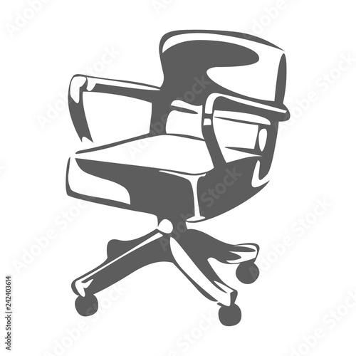 Chair icon. One of set web icons. Vector illustration isolated on white.