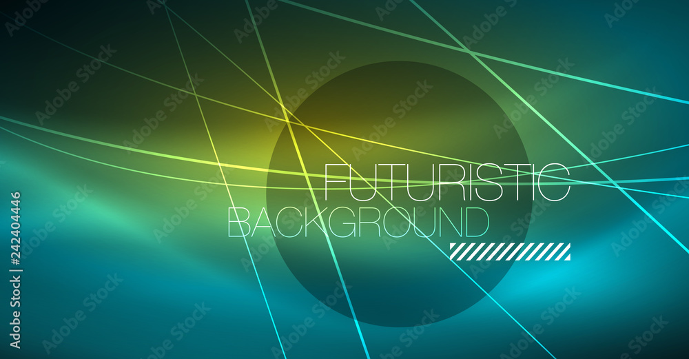 Digital technology abstract background - neon geometric design. Abstract glowing lines. Colorful techno background. Futuristic shape. Digital technology abstract background - neon geometric design. Abstract glowing lines. Colorful techno background. Futuristic shape.