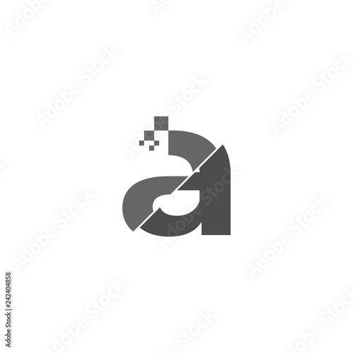 letter a digital logo